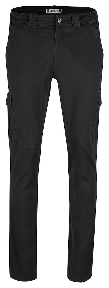 Clique - Cargo Pocket Stretch Broek in Zwart
