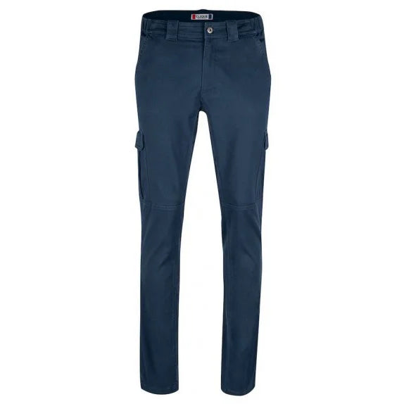 Clique - Cargo Pocket Stretch Broek in Dark Navy