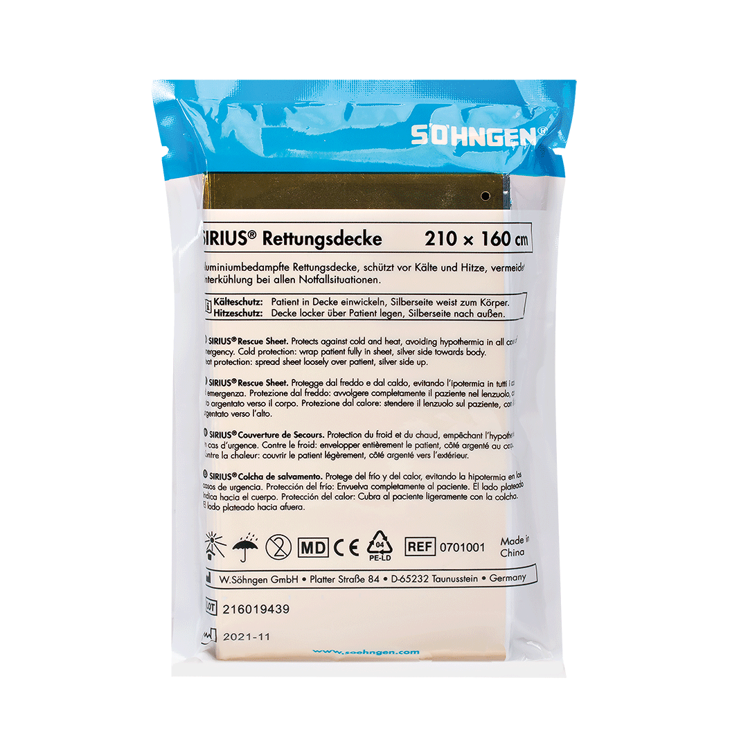 SOH - Goud Zilver Reddingsdeken 210 x 160 cm