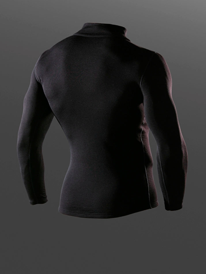 Comazo - Merinowollen shirt met troyerkraag | 220 g/m² | Hoge thermische prestaties