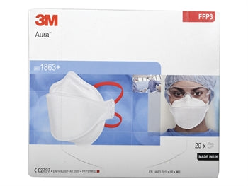 20716 - 3M AURA 1863+ FFP3 RESPIRATOR IIR - Box of 20pcs