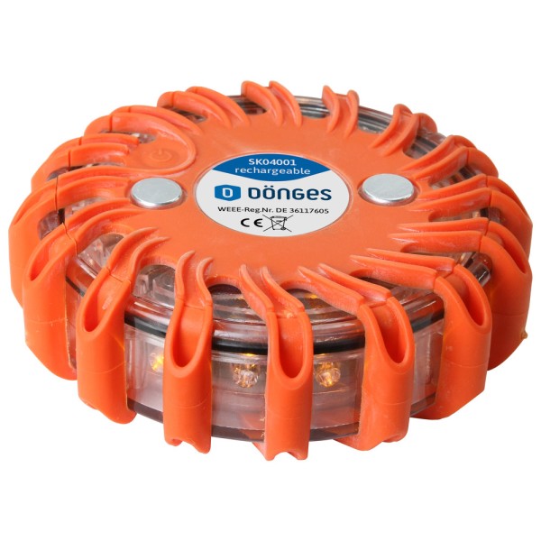 LED signaallamp - Oplaadbaar inclusief lader USB/12V/220V - Oranje