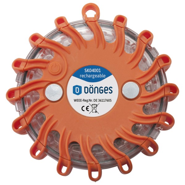 LED signaallamp - Oplaadbaar inclusief lader USB/12V/220V - Oranje