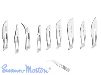 2420 SWANN-MORTON CARBON STEEL STITCH CUTTER BLADES - sterile (box of 100)