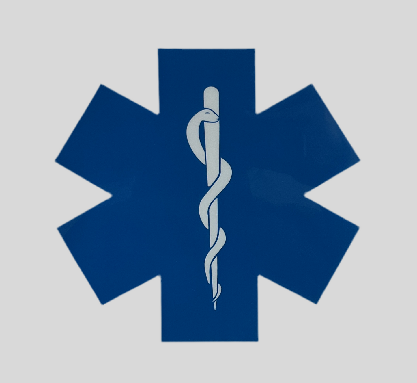 Borstlogo star of life - blauw