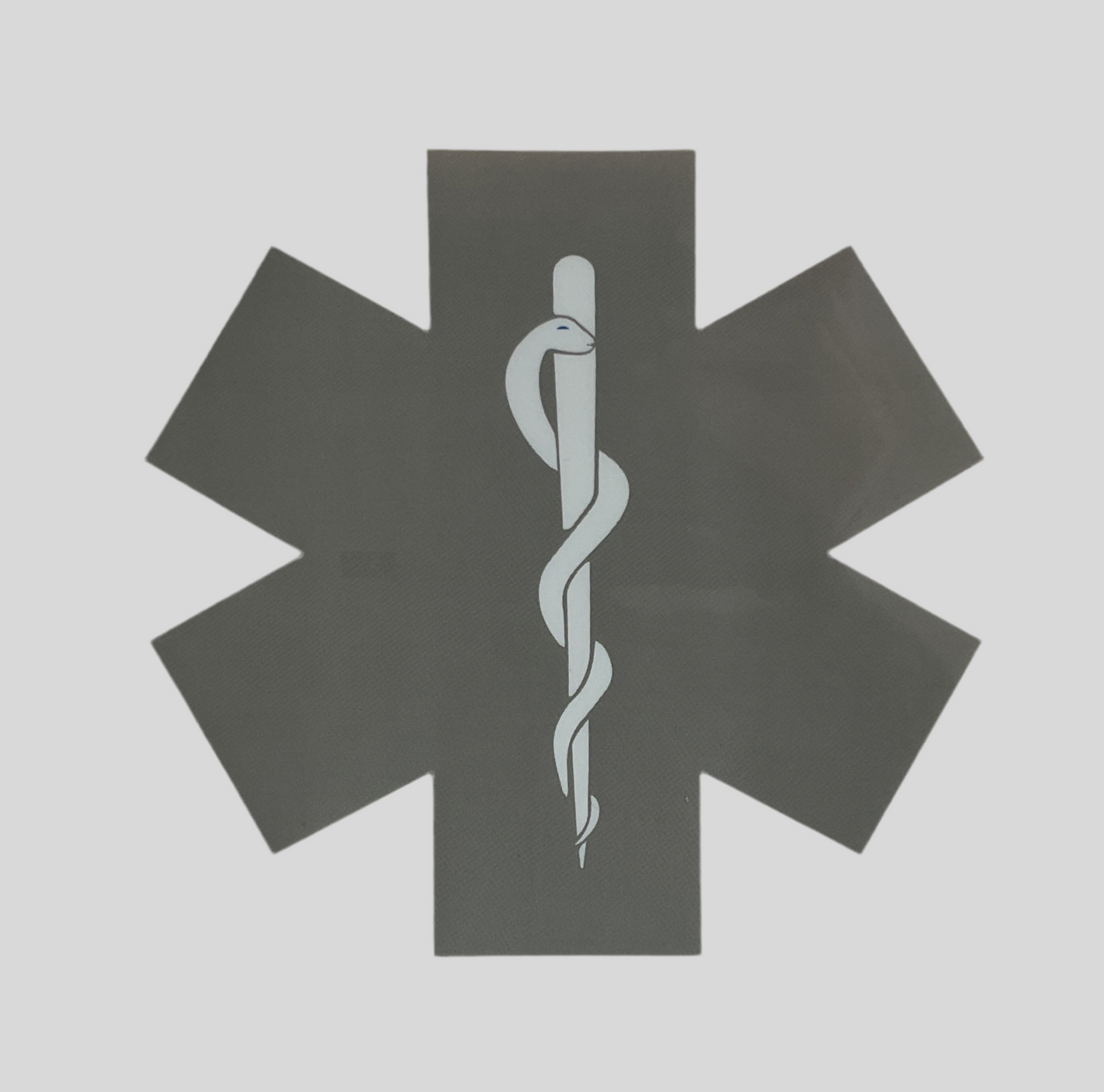 Borstlogo star of life - grijs