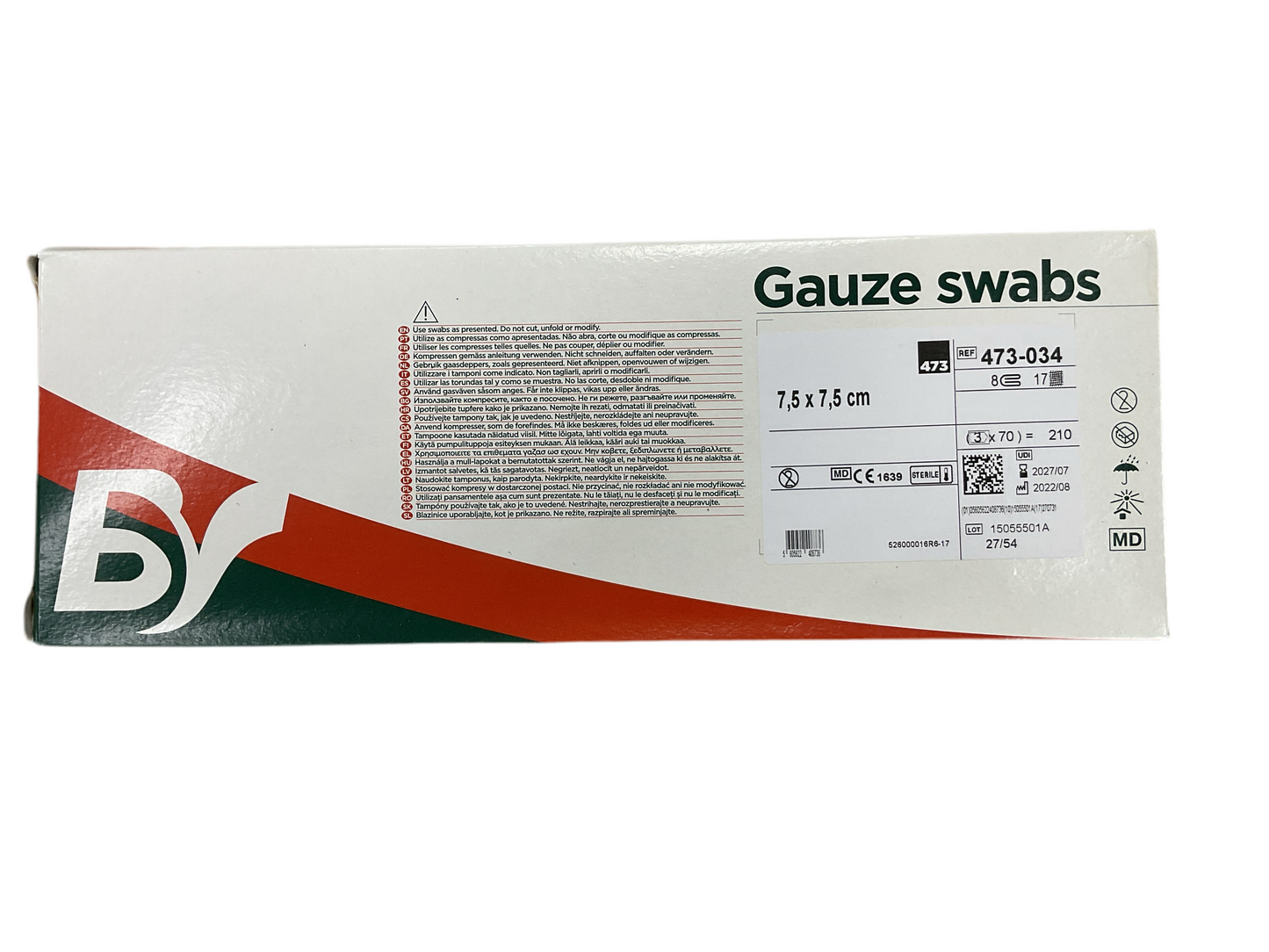 BV - Steriele kompressen 7,5 x 7,5 cm - per 3 x 70