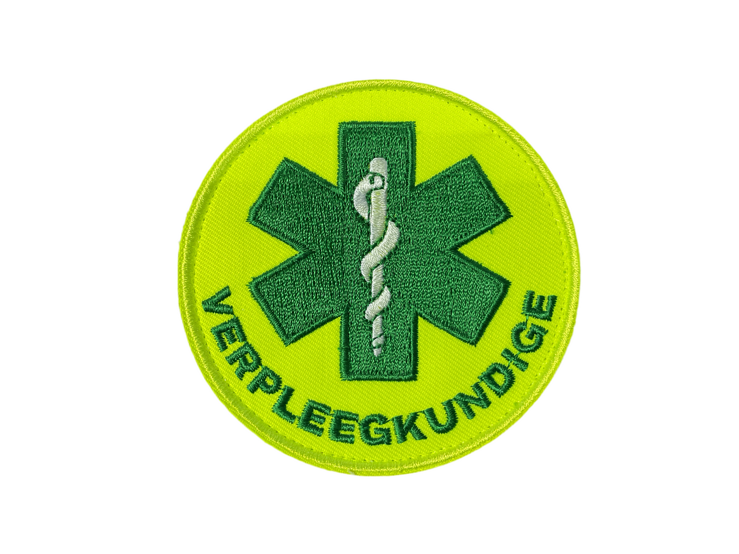 Badge geborduurd rond fluogeel Verpleegkundige