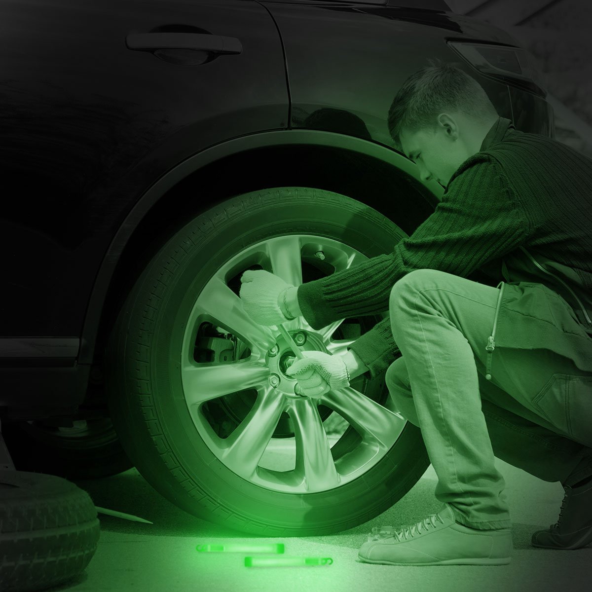 Chemlight - breeklicht GROEN 15cm (6'') lichtstaaf 12h glow stick