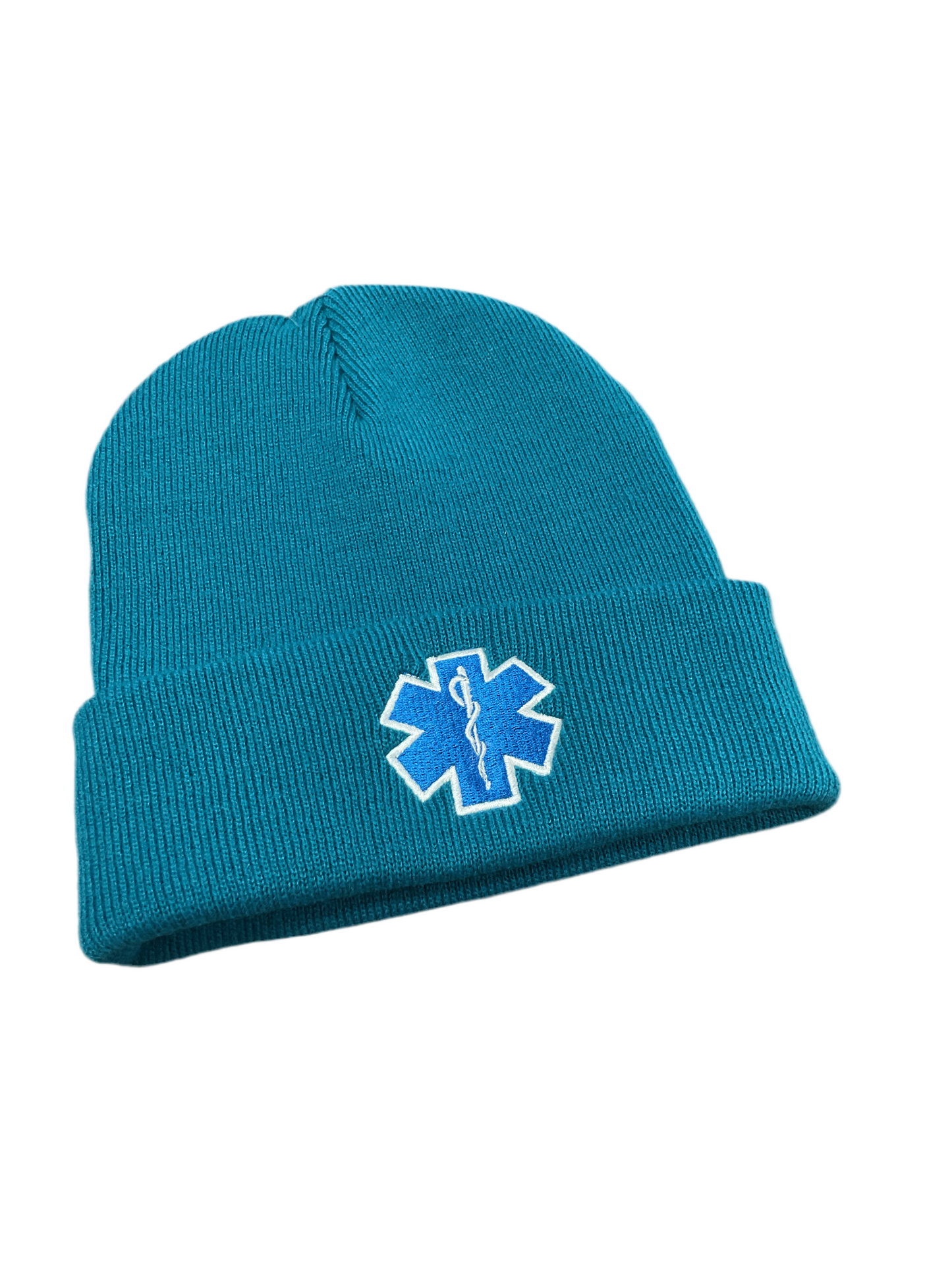 Muts, geborduurd, Star of Life- Blauw