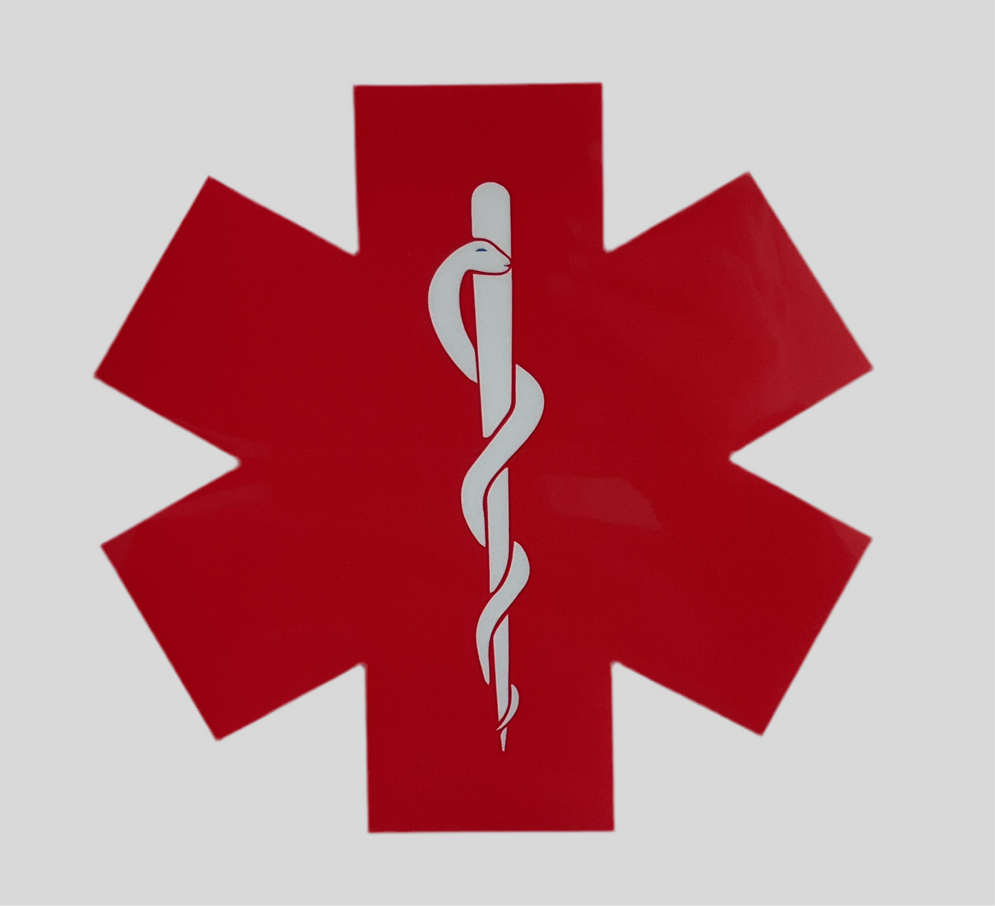 Borstlogo star of life - rood