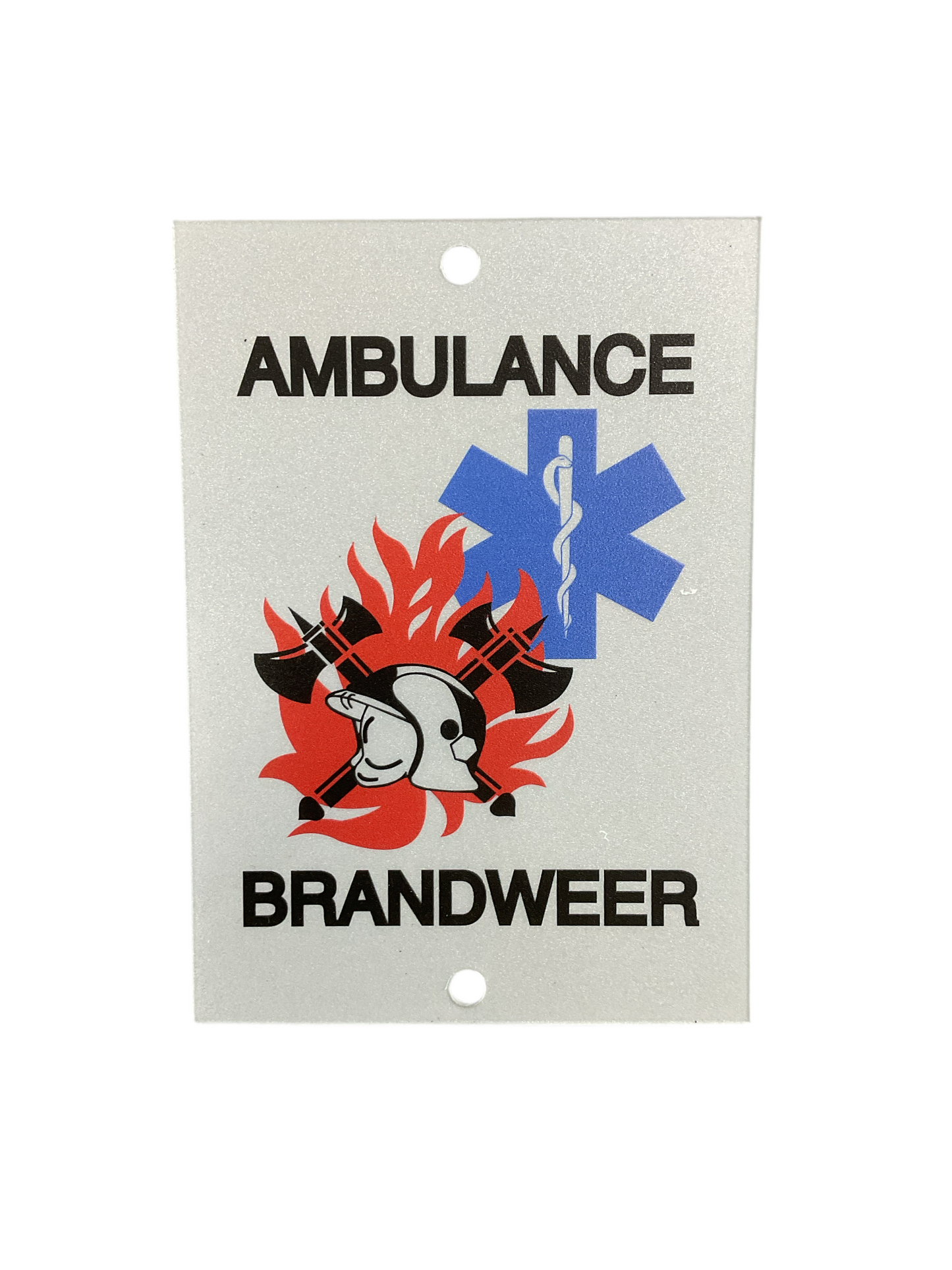 Autoplaatje Ambulance / Brandweer reflecterend