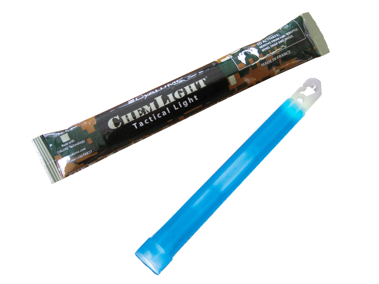 Chemlight - breeklicht Blauw 15cm (6'') lichtstaaf 8h glow stick