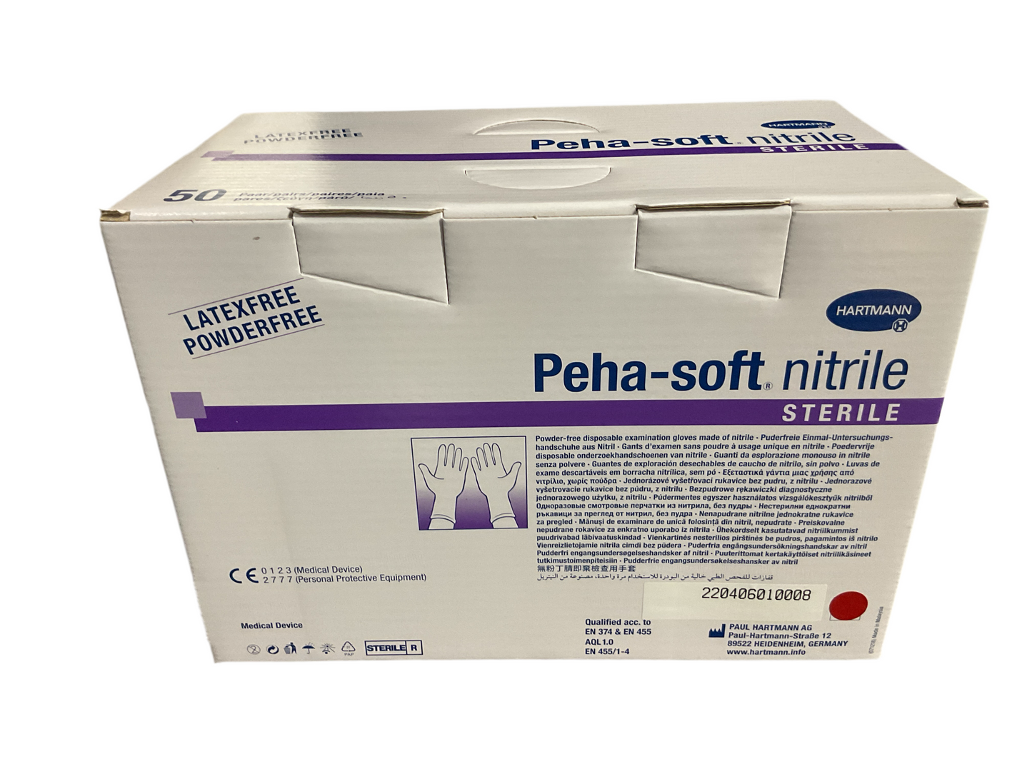 Promo/snelverkoop - Steriele handschoenen, L, latex en poedervrij.