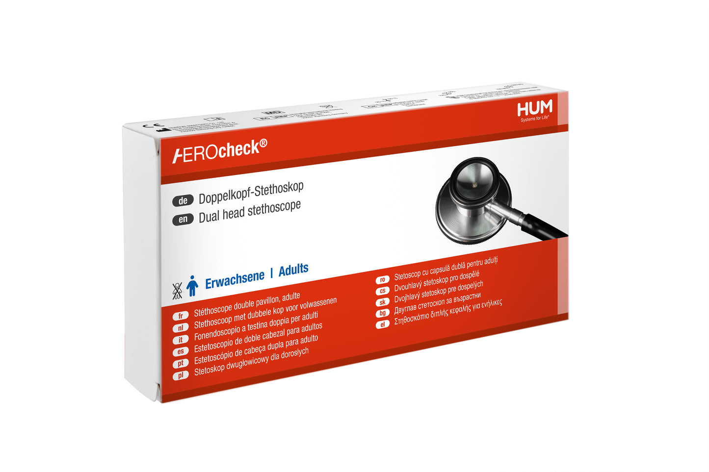 AEROcheck® Stethoscoop dubbel - zwart