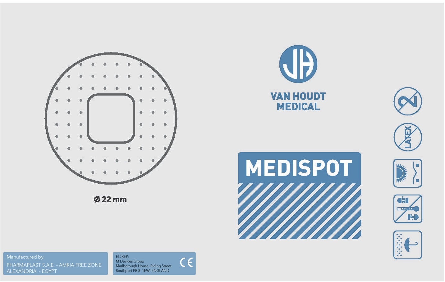 Medispots - Ronde pleisters 22m per 250st