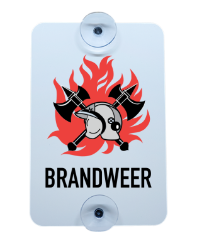 Autoplaatje Nieuwe Brandweerhelm reflecterend