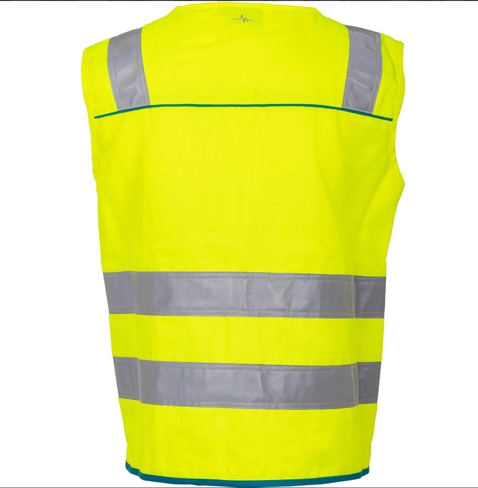 Rescuewear Zomervest Dynamic HiVis Kl. 2 Enamelblauw / Neon Geel