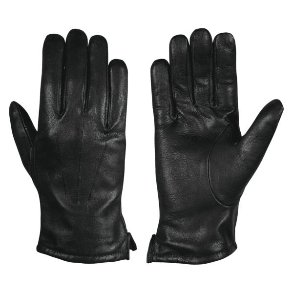 Uniformhandschoen Zwart leder "Tessa"