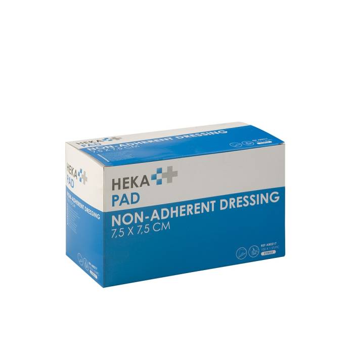 Heka - niet verklevend wondkompres 7.5 x 7.5 cm steriel