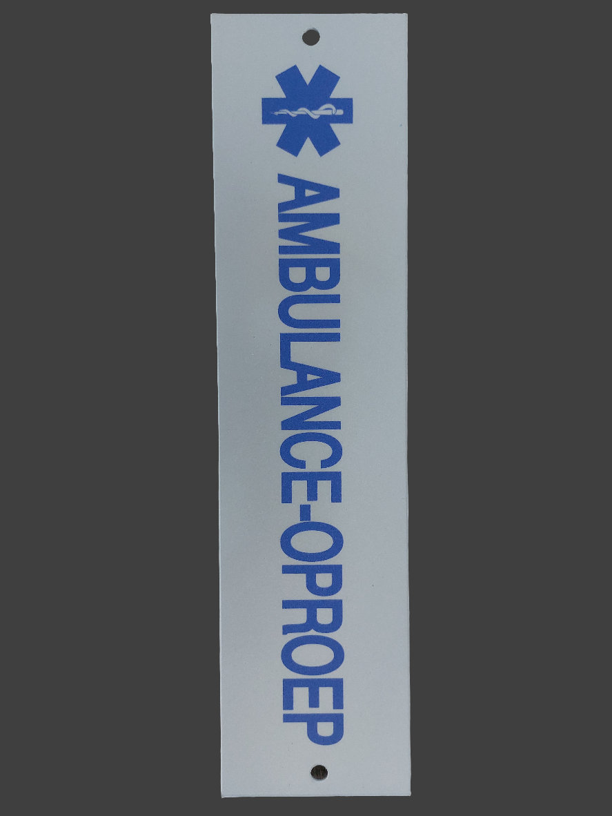 Autoplaatje Ambulance-oproep (reflecterend)