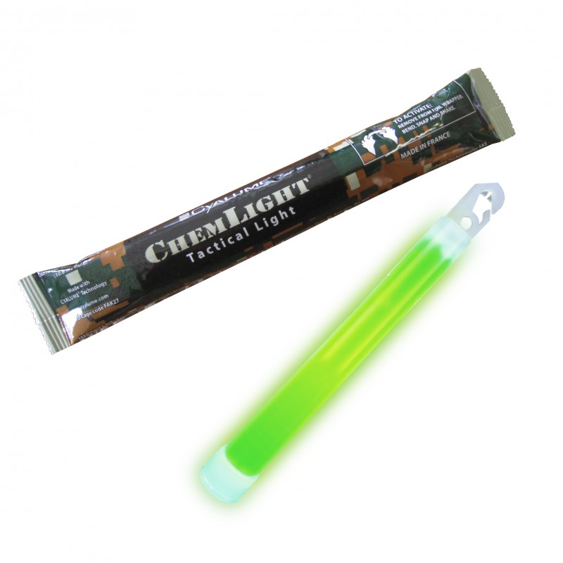 Chemlight - breeklicht GROEN 15cm (6'') lichtstaaf 12h glow stick
