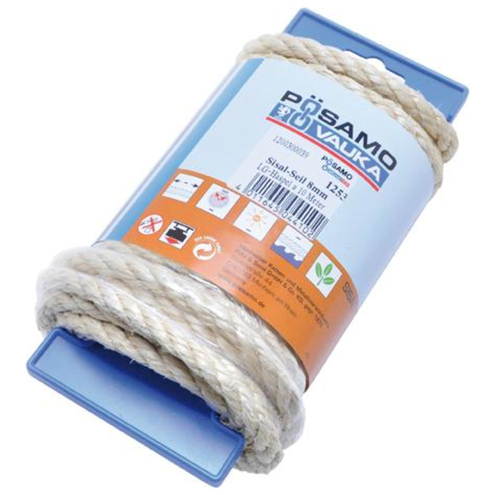 Pösamo gedraaid sisal touw 6 mm rol a 20 m