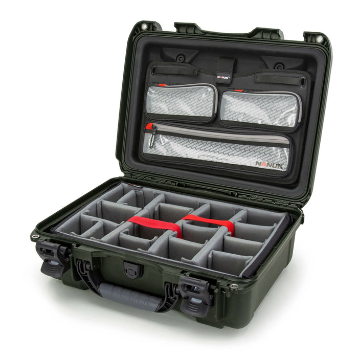 NANUK 925 waterdichte hardcase met Padded Divider + Lid Organizer
