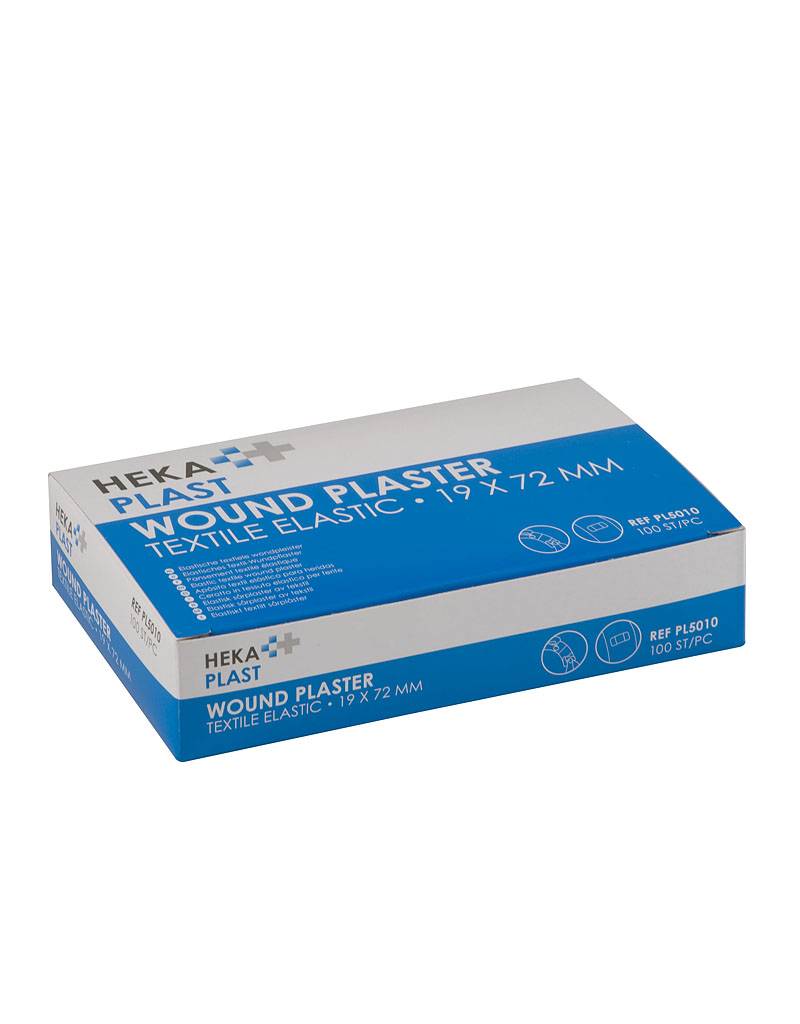Heka - Plast textile elastic wondpleister 19 x 72mm niet-steriel