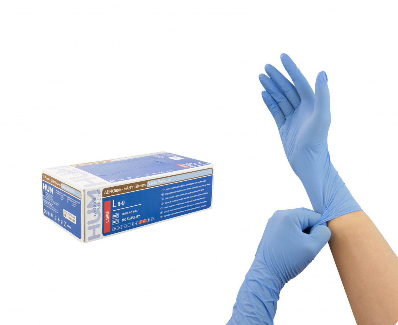 AEROuse® Nitrile Premium Guard handschoenen à 100 - Large