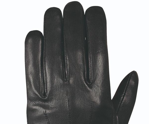 Uniformhandschoen Zwart leder "Tessa"