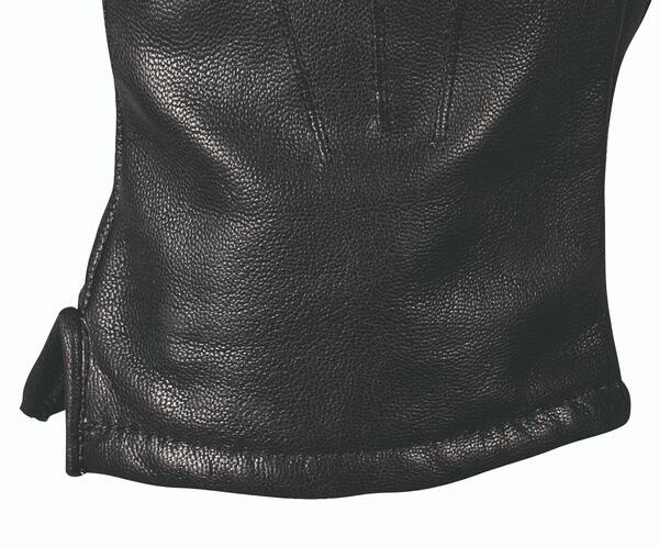 Uniformhandschoen Zwart leder "Tessa"