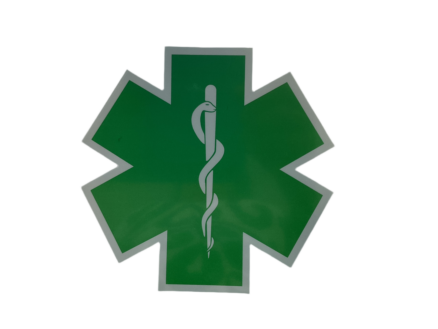 Reflecterende star of life groen ruglogo