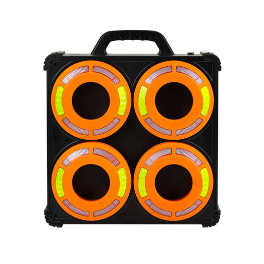 LED 360° signaalverlichtingset voor verkeerskegels in koffer
