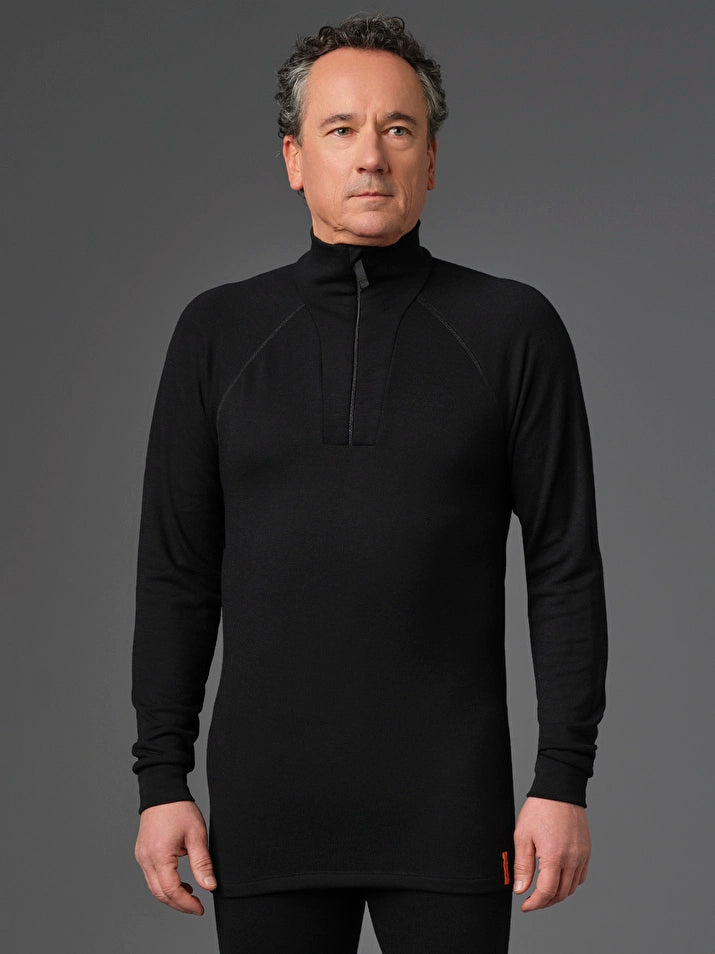 Comazo - Merinowollen shirt met troyerkraag | 220 g/m² | Hoge thermische prestaties