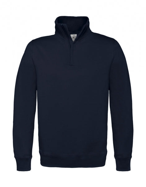 Sweater met ritskraag - B&C - ID.004 Cotton Rich 1/4 Zip Sweat (LAATSTE STUKS)