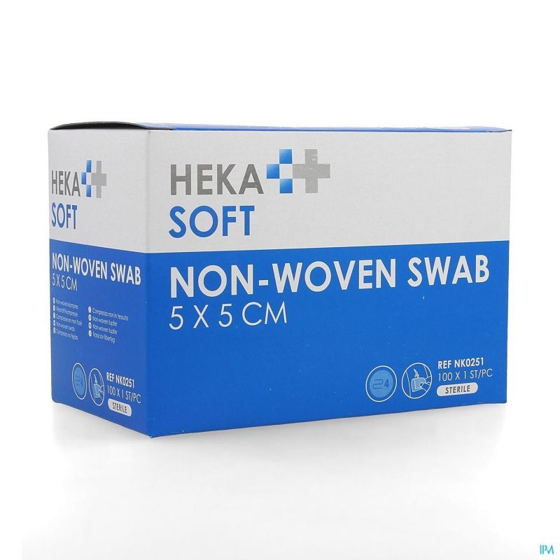Heka - non-woven kompres 5 x 5 cm steriel