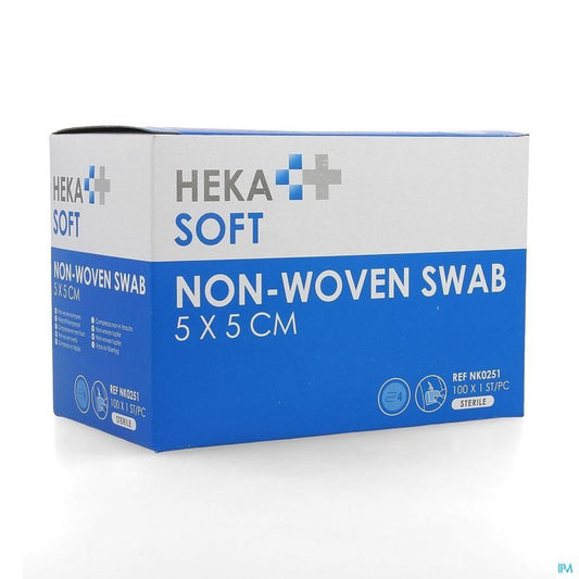 Heka - non-woven kompres 5 x 5 cm steriel