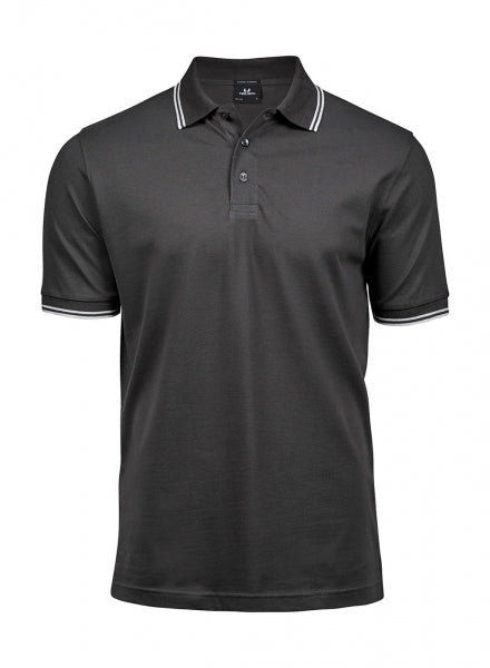 Teejays Luxury Stripe Stretch Polo