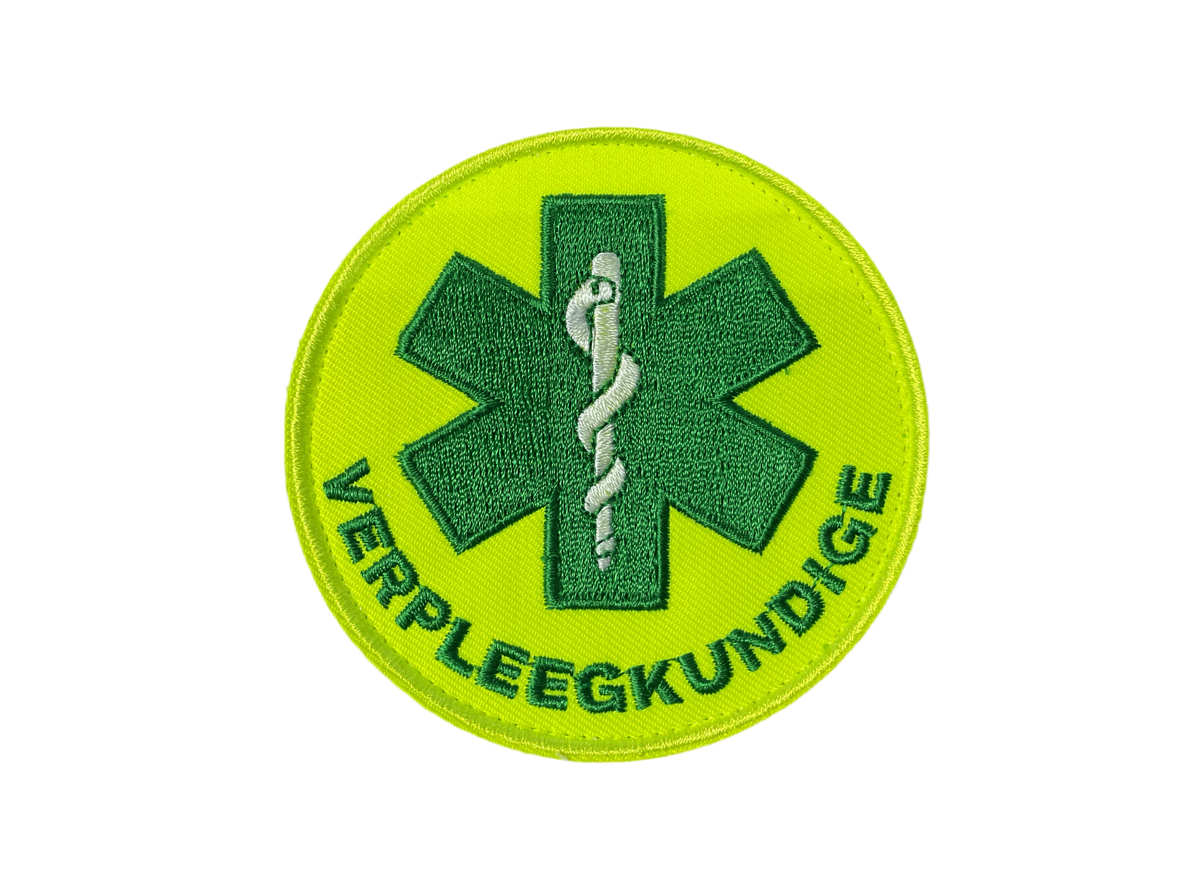 Badge rond fluogeel Verpleegkundige