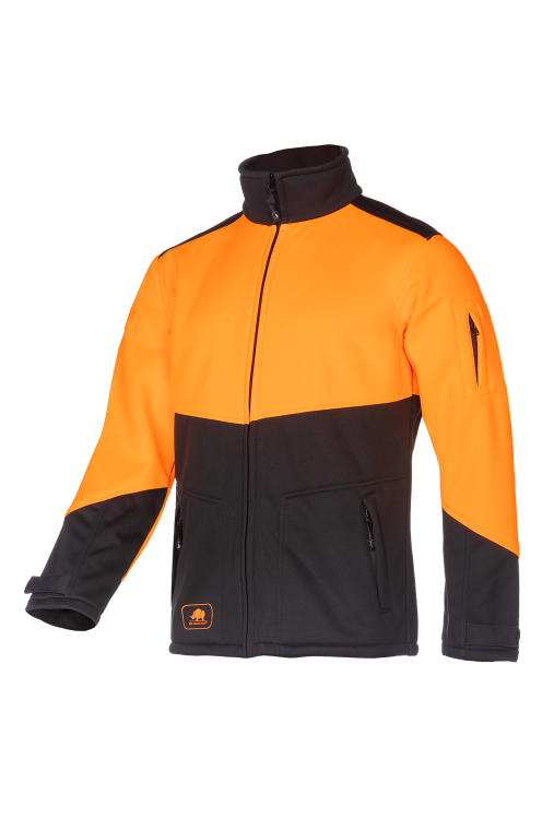 SIP - Softshelljas "Tibet" Fluo-Oranje/Zwart