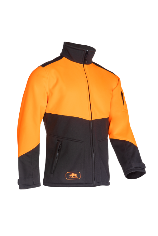 SIP - Softshelljas "Tibet" Fluo-Oranje/Zwart