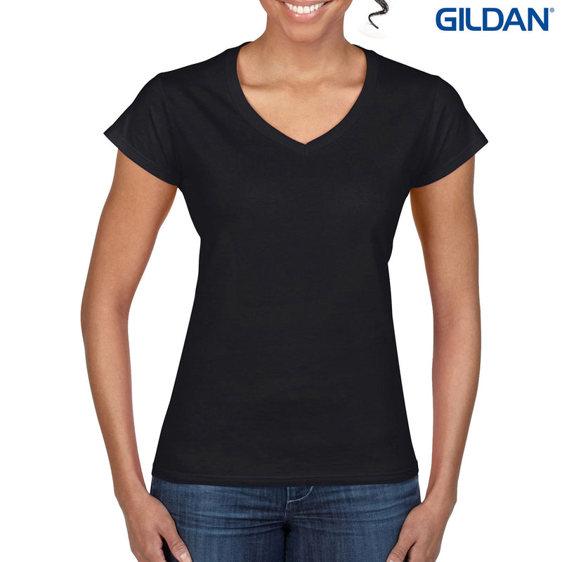 Gildan - T-shirt Premium Cotton Ladies V-Neck (Laatste Stuks)