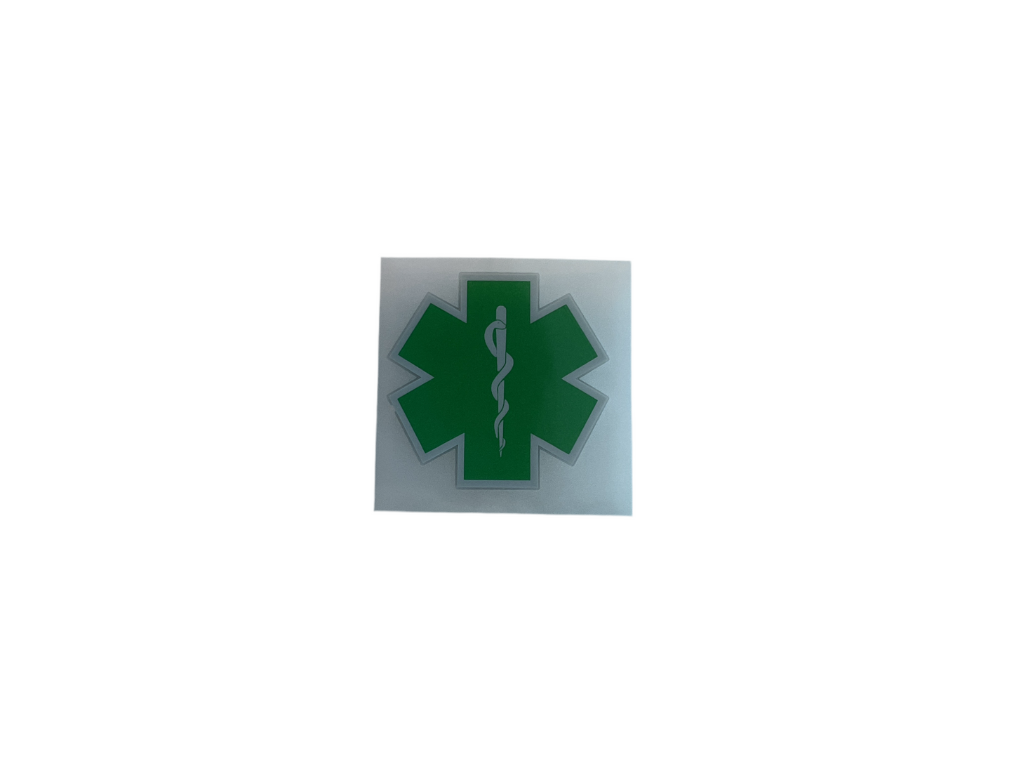 Reflecterende star of life groen  borstlogo