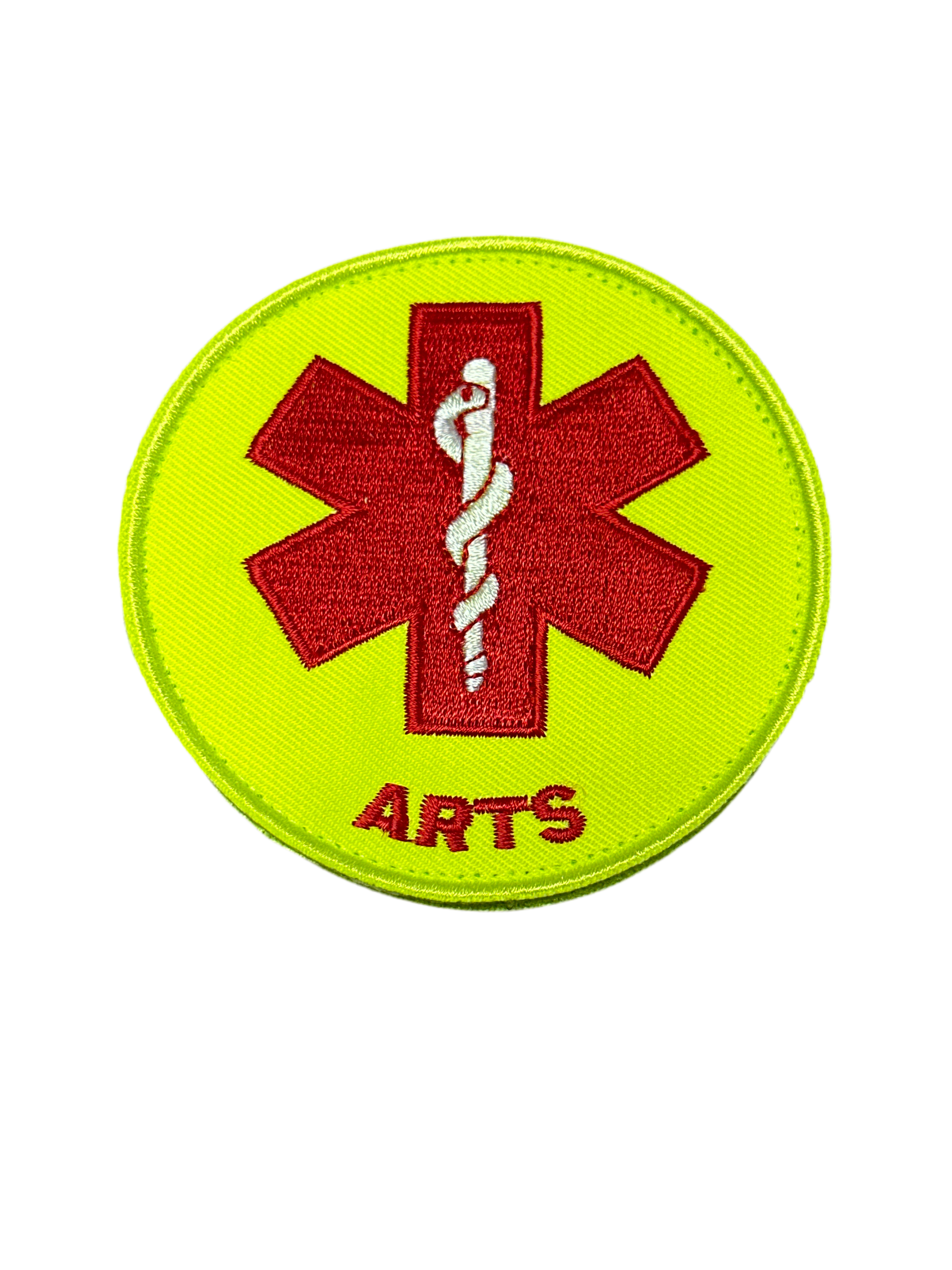 Badge rond fluogeel Arts