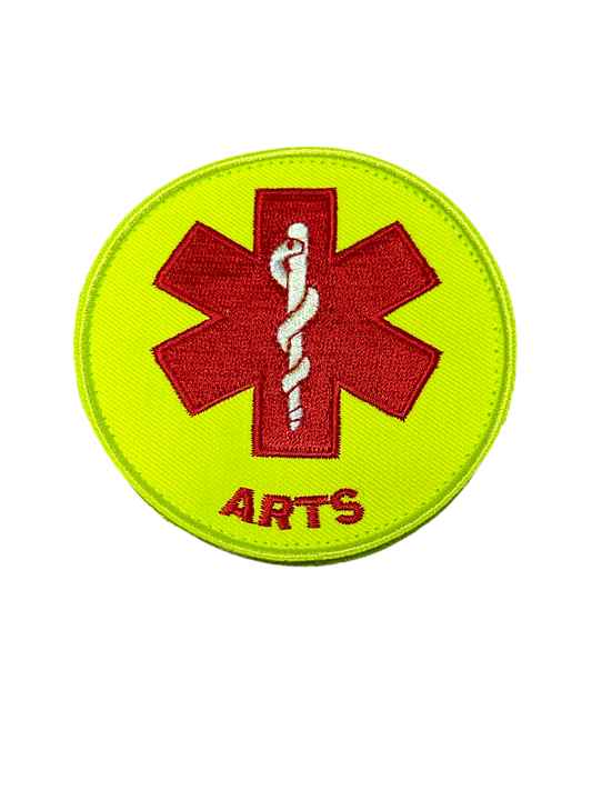 Badge rond fluogeel Arts