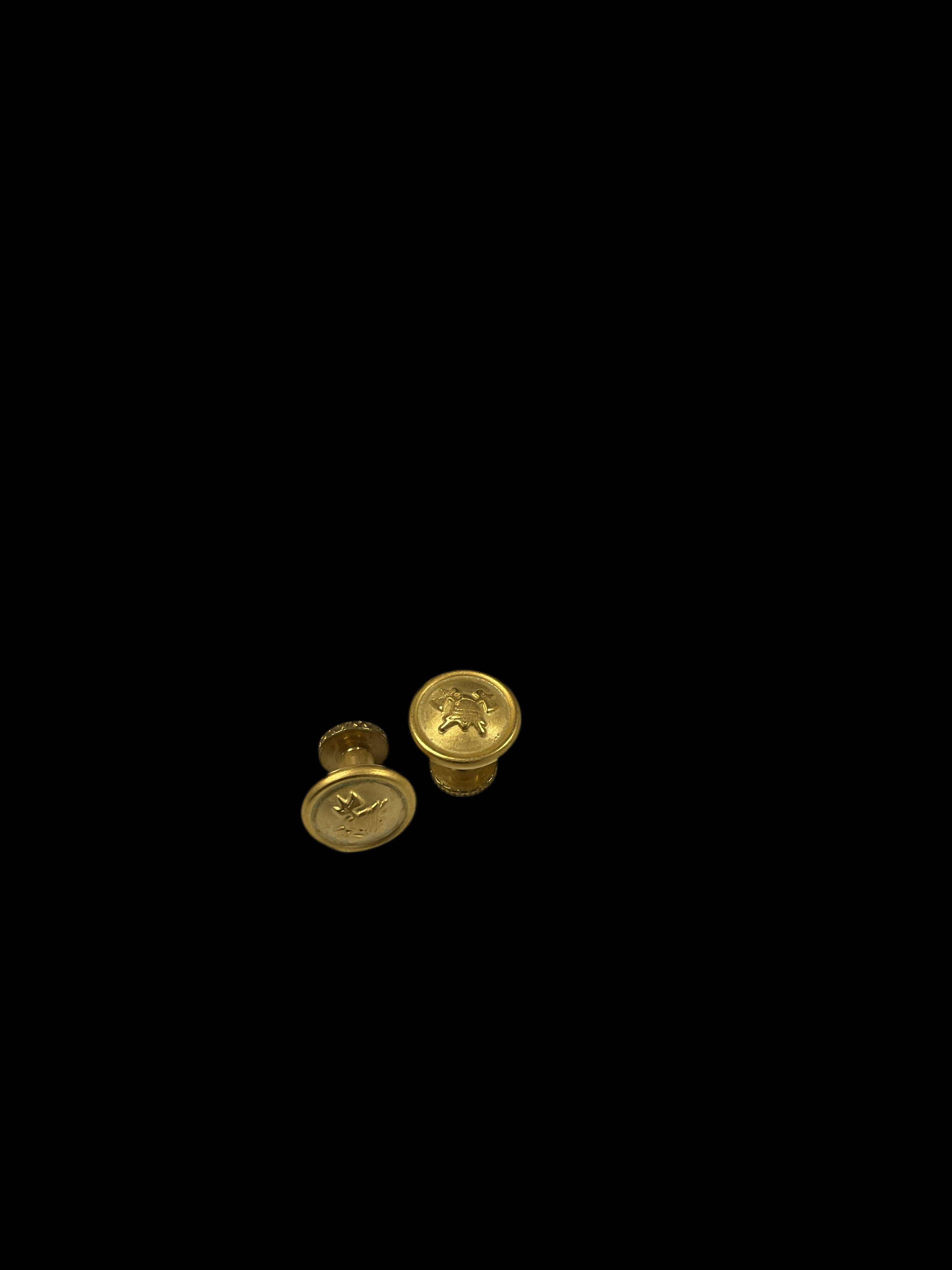 Gouden schroefknoop, 14 mm, mat