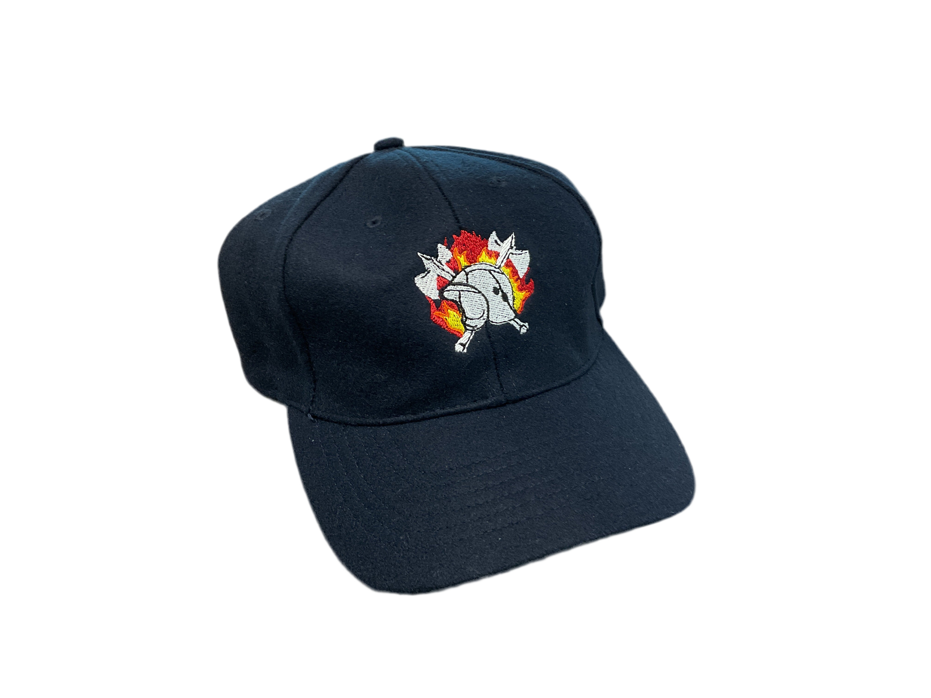 Pet, wol, geborduurd logo: “nieuw brandweer”