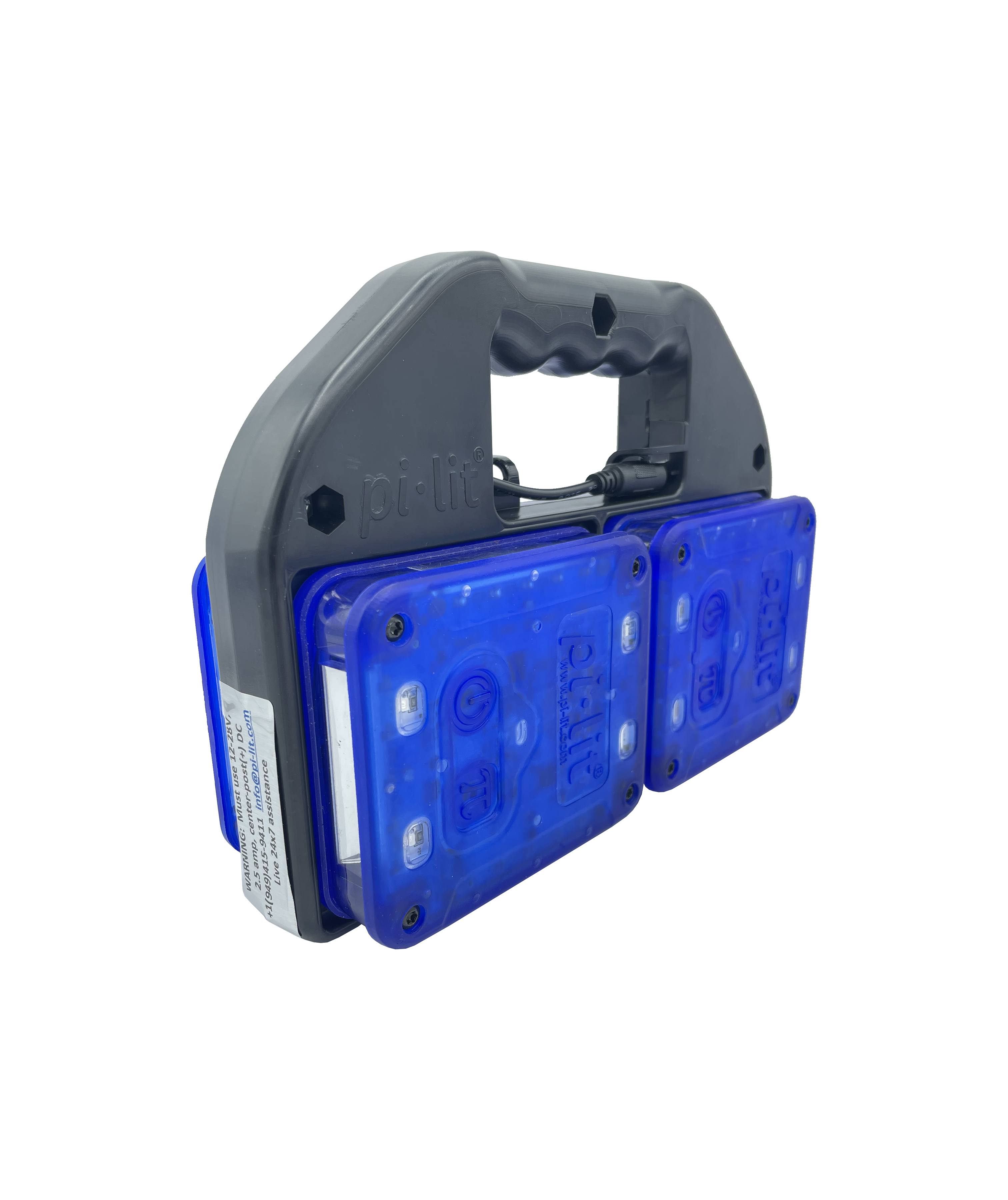 Pi-lit® “Professional” Rechargeable 4 Flare Set Blue