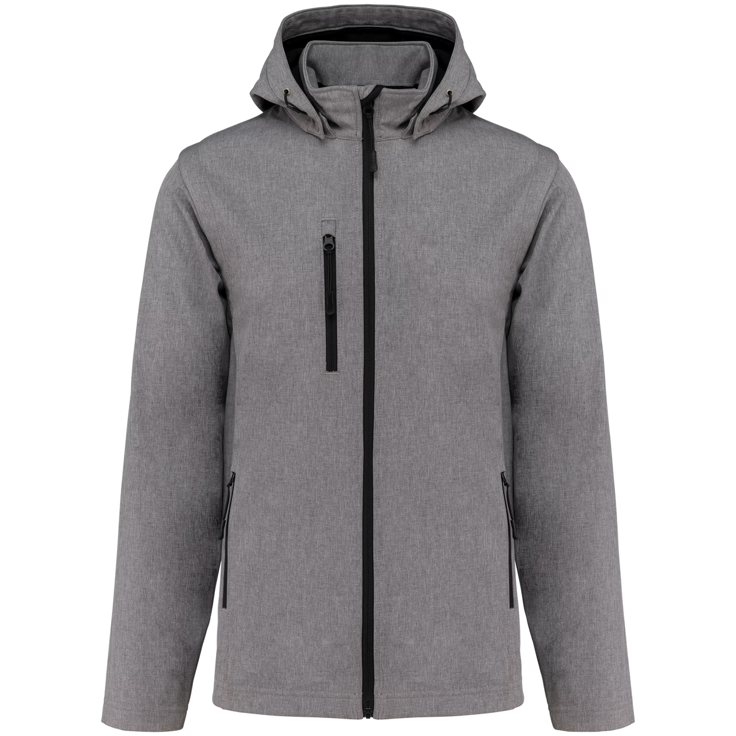 K422 - 3-laags uniseks softshell jas met afneembare capuchon en mouwen